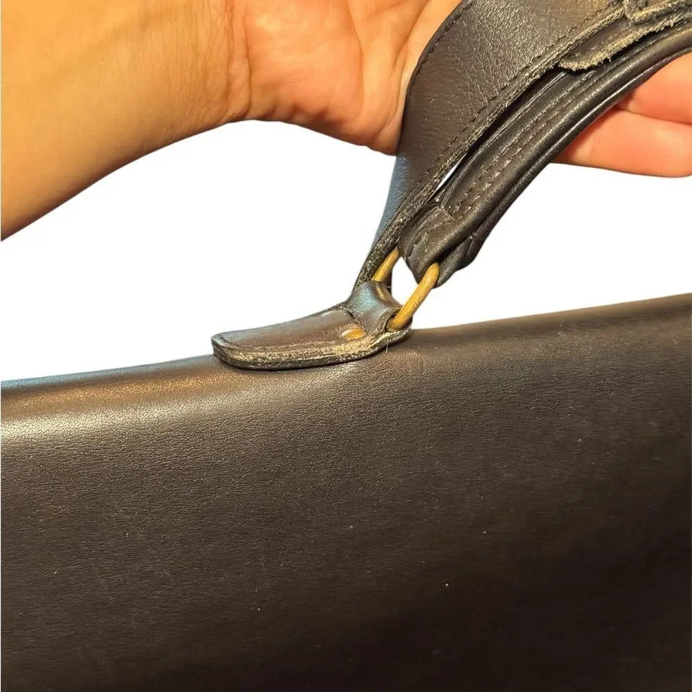 COACH Vintage Rare Morgan Black Leather Briefcase